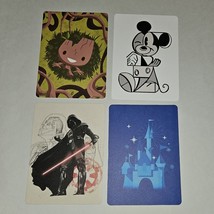 4 Disney Rewards Postcards Special Edition Artwork Marvel Star Wars Mick... - $14.80