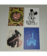 4 Disney Rewards Postcards Special Edition Artwork Marvel Star Wars Mick... - $14.80