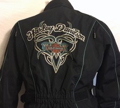 Harley Davidson Riding Jacket Sz Medium Zipper Vents Tattoo Elbow Paddin... - £155.16 GBP