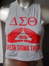 Delta Sigma Theta Sorority Sleeveless Shirt Delta Sigma Theta Gray Mids ... - £19.87 GBP