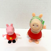 Peppa Pig Toy Figures 3.5&quot; Rubber Beach and 2&quot; Plastic Lot of 2 - £8.35 GBP