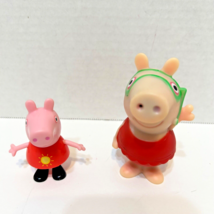 Peppa Pig Toy Figures 3.5&quot; Rubber Beach and 2&quot; Plastic Lot of 2 - £7.93 GBP