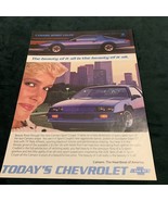 1986 Camaro Sports Coupe The Beauty Of It All  Vintage Original Print Ad... - $10.40