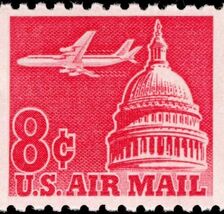 1962 8c Jet Airliner Over Capitol, Coil Scott C65 Mint F/VF NH - €1,58 EUR