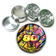 80&#39;s Theme D12 Aluminum Herb Grinder 2.5&quot; 63mm 4 Piece Retro Image - £13.41 GBP