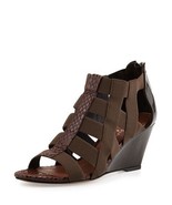 $198 Donald Pliner Pira Snakeskin Wedge Sandal Shoes Women&#39;s 9.5 - $55.74