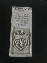 Small Carved Celtic Prayer MAY THE GRACE OF GOLD’S LOVE w Heart &amp; Crown ... - £12.00 GBP