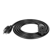 6 Ft Indoor Outdoor Black Extension Cord Waterproof - 16/3 Gauge Heavy Duty Elec - £16.49 GBP