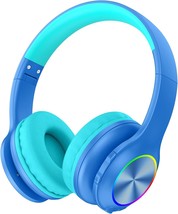 Bluetooth Kids Headphones Fit For Aged 3-21, Colorful Led Lights Comfort... - $32.92