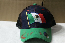 MEXICAN FLAG MEXICO SNAPBACK BASEBALL CAP MESH BACK #2 - £9.75 GBP