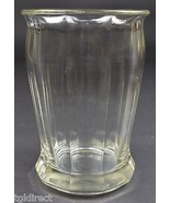 Clear Pressed Glass Panel Pattern Large Flower Vase- 7.75&quot; Tall Home Decor - £30.92 GBP