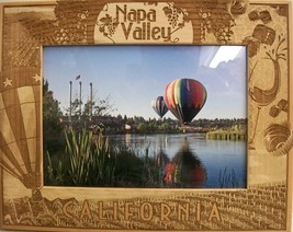 Napa Valley California Laser Engraved Wood Picture Frame (5 x 7) - £24.84 GBP