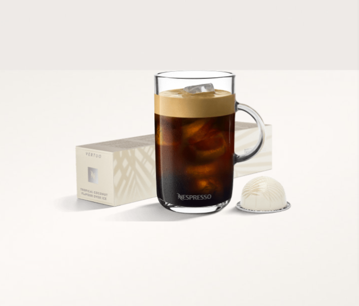 NESPRESSO VERTUO - Coconut Flavour over Ice - Limited Edition - 50 caps / pods - $145.95