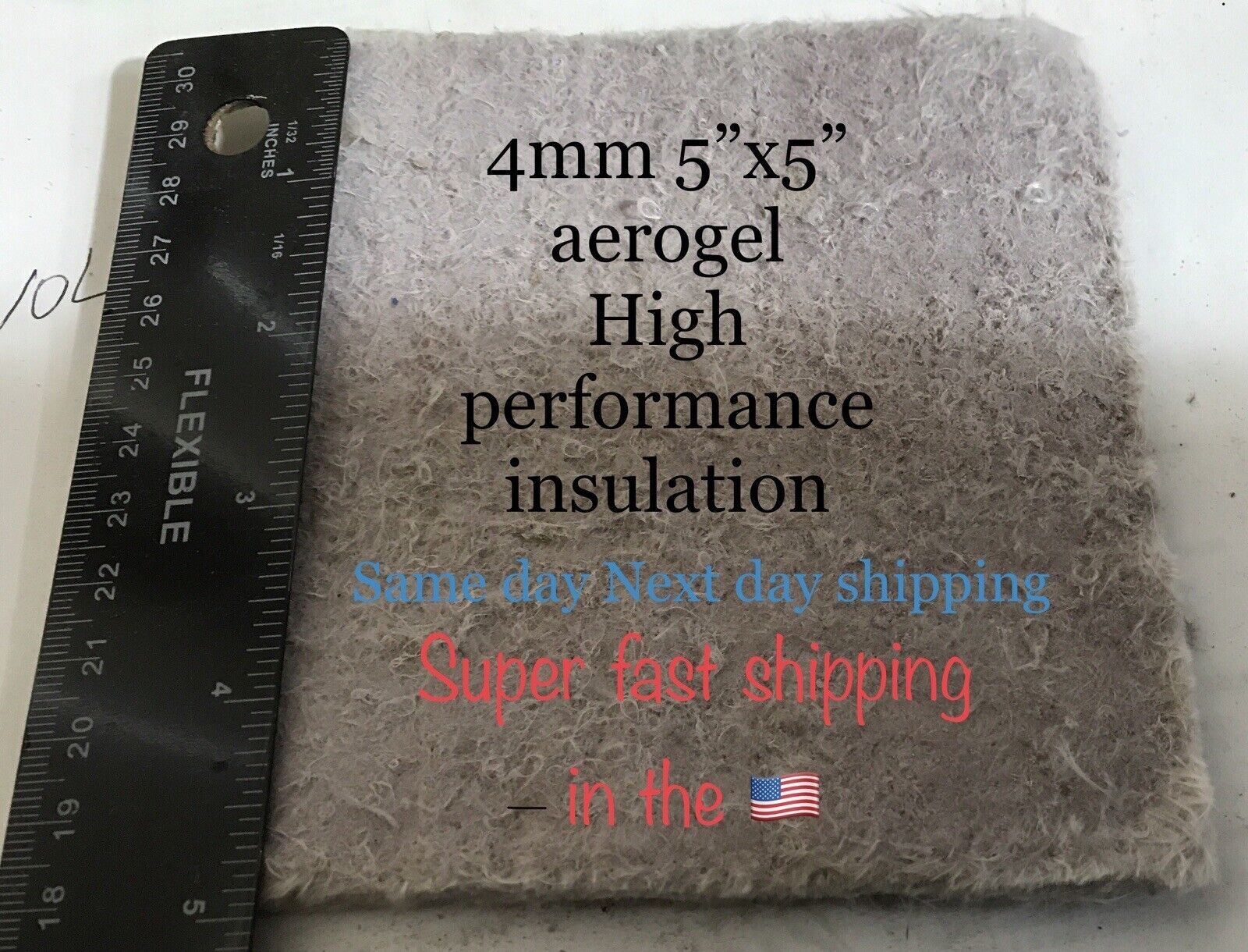 2x Super Light Silica Aerogel Insulation Hydrophobic Mat Lightest 5”x5” New - $9.89