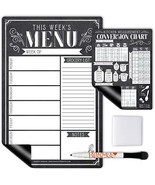 Black &amp; White Magnetic Meal Planner | Weekly | Calendar &amp; Planners - $27.15 CAD