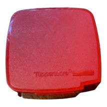Vintage Tupperware Red Label Dispenser with Partial Roll Christmas Label... - $10.00