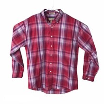 Sun River Clothing Co. Men&#39;s  Button-down Long Sleeve Shirt, size M, Red White - £12.32 GBP