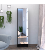 Black Shoe Rack with Mirror Door, 5 Shelves - Tall 10 Pair Storage - $7,173.10 MXN