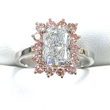 Sunburst Strahlender Igi 2.01 Karat Lab Grown Diamant Verlobungsring 14k... - $1,599.60