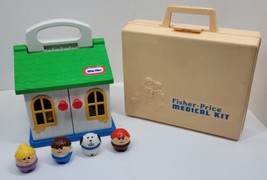 Little Tikes House People Set &amp; Fisher Price Play Medical Kit Case Vtg Toy Lot - £19.01 GBP