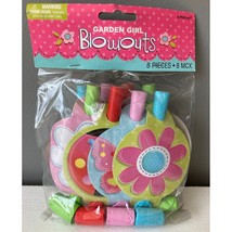 Amscan Garden Girl Blowouts Birthday Decor Kids Party Favors Flower  8 C... - $4.95