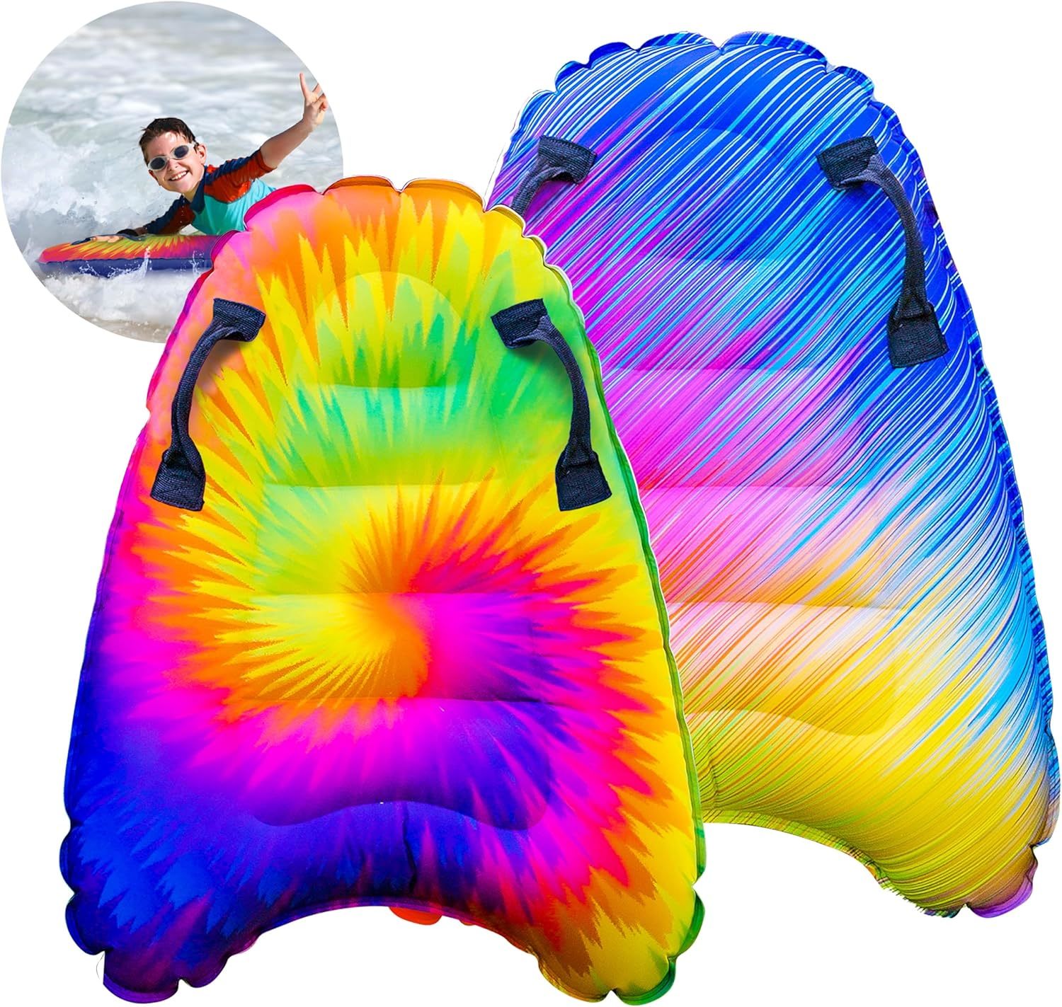 Jambo Inflatable Surf Body Board With Handles, Boogie Board For Beach,, ... - $41.95