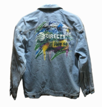 DirecTV NFL Sunday Ticket Football Vintage 90s Blue Denim Trucker Jacket M - $103.10