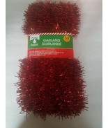 Garland Christmas House 50 Feet Red-Brand New-SHIPS SAME BUSINESS DAY - $13.67 CAD
