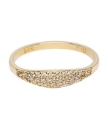 Gold Pave Signet Ring-Pave Signet Ring-14k Solid Gold Signet Ring-Small ... - $382.00