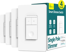 Smart Light Switch Treatlife Dimmer Light Switch, 4 Pack, Supports, Fcc Listed. - £72.71 GBP