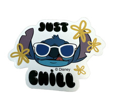 Stitch “Just Chill” Color Vinyl Decal Sticker- New Disney Sticker, 1.5 x 2.75 in - £1.55 GBP