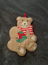 Vintage Christmas Bear Pot Holder Hot Pad - Cute - $10.00