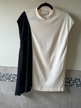 3.1 Pillip Lim Cream Black Asymmetrical Tunic Top SZ S NWOT - £61.48 GBP