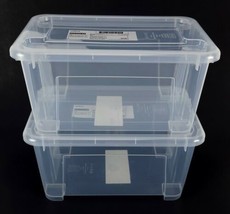 (Lot of 2) IKEA Samla Box Clear 11&quot; x 7 ½&quot; x 5 ½&quot;  1 gallon 701.029.72 - £27.34 GBP