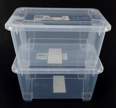 (Lot of 2) IKEA Samla Box Clear 11&quot; x 7 ½&quot; x 5 ½&quot;  1 gallon 701.029.72 - £27.43 GBP