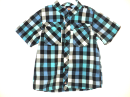 Dickies Plaid Shirt Boys Size XL (7X) Front Buttoned Short Sleeves Chest... - £6.02 GBP