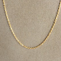 Unisex Italian Rope Chain 18k Yellow Gold Length 16.65 Inch Width 1.15 mm - £389.38 GBP