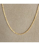 Unisex Italian Rope Chain 18k Yellow Gold Length 16.65 Inch Width 1.15 mm - £387.25 GBP