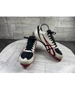 Asics Track Shoes Sneakers Men 7M Hyper-MD Beige Leather Metal Spikes At... - $38.64 CAD