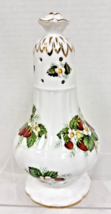 Hammersley Strawberry Ripe Sugar Shaker Floral Finial 7 1/2&quot; Tall Bone C... - $54.45