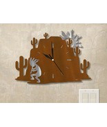 15in W Southwest Theme Desert Mountain Wall Clock - Dancing Kokopelli - $104.00