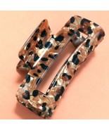 Rectangle Leopard Animal Print Hair Claw Clip Brown - $13.86