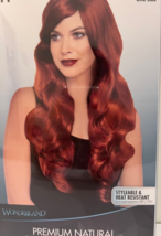 New red long wavy wig halloween Ariel costume - $17.09
