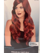 New red long wavy wig halloween Ariel costume - £13.41 GBP