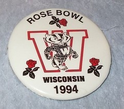 University Wisconsin 1994 Rose Bowl Football UCLA vs Wisconsin Pin Back Button - £6.35 GBP