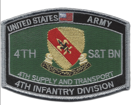 5&quot; Army 4TH Supply And Transport Infantry Division Embroidered Patch - £22.66 GBP