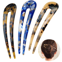 HYFEEL French Hair Forks Tortoise Shell U Shape Updo Hair Pins Clips for... - £15.31 GBP