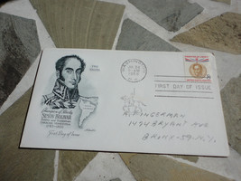 1958 Simon Bolivar Venezuela First Day Issue Envelope 8 cent Stamp South... - $2.50