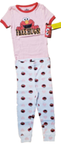 Girls Elmo Sesame Street 2 Piece Pajama Set Pink White Cute Cookie Toddl... - £12.98 GBP