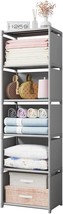 Riipoo Storage Cube Shelves, 6-Layer Small Bookshelf, 5-Cube Organizer S... - $39.92